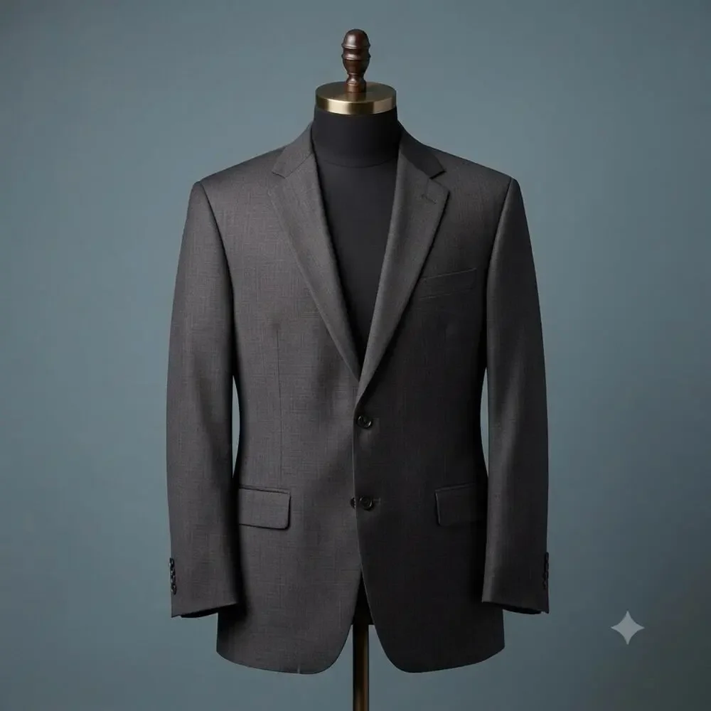 Jos A Bank Blazer Mens 46R Classic Brown Wool Suit Jacket Interview Sport Coat
